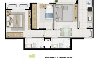 Apartamento com 2 quartos à venda na Avenida A, 00, Terra Nova, Cuiabá, 59 m2 por R$ 490.000