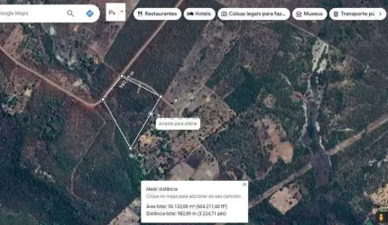 chácara de 3 hectares toda no cerradão bruto sem benfeitorias, toda cercada