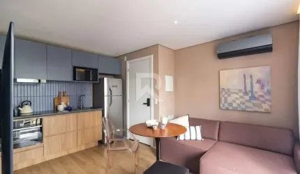 Studio mobiliado de 37m² completo para locação no All Batel - Batel - Curitiba/PR -