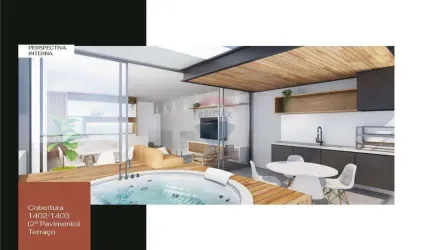 Cobertura 3 quartos  suíte de frente, terraço privativo, jacuzzi com 2 vagas de garagem numerada, Playground e  Brinquedoteca, Piscina.