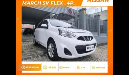 Nissan march sv flex _4p_ 2019  branco