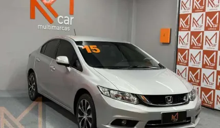 Honda civic sedan lxr 2.0 flexone 16v aut. 4p  - prata - 2014/2015