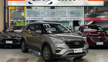 Hyundai creta pulse plus 1.6 flex automático - prata - 2017/2017