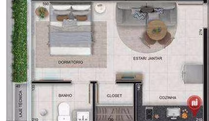 Apartamento com 1 dormitório à venda, 27 m² por R$ 506.000,00 - Lourdes - Belo Horizonte/MG
