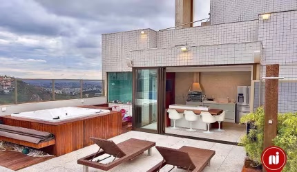 Cobertura com 4 dormitórios para alugar, 411 m² por R$ 33.186,00/mês - Santa Lúcia - Belo Horizonte/MG