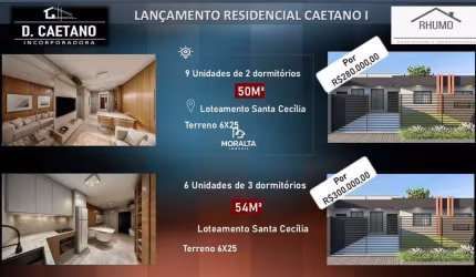 Casas de 02 e 03 Dormitorios loteamento Santa Cecilia -Fazenda Rio Grande