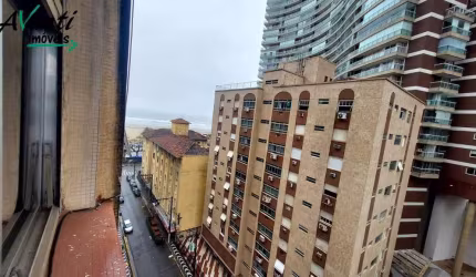 Conj. Res. Três Irmãs - Apartamento 1 dormitório com 55m², vista para o mar em Santos