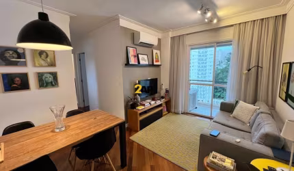 Apartamento de 2 quartos com 1 vaga à venda na Vila Andrade, 2 salas, 1 suíte, 2 banheiros, 55m² de área.