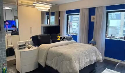 Apartamento à venda em Moema, São Paulo-SP: 1 quarto, 1 suíte, 3 salas, 1 banheiro, 1 vaga - 40m² de puro conforto!