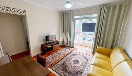 Apartamento com varanda e de frente no gonzaga - 03 dormitórios