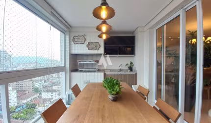 Apartamento 3 quartos/suítes, varanda e lazer à venda no Embaré - Santos/SP