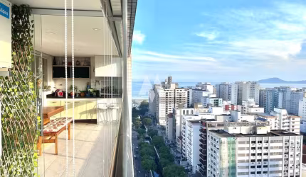 Apartamento vista mar com 3 quartos 2 vagas e lazer à venda no Gonzaga - Santos/SP