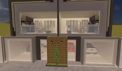 Casa geminada
 com 3 quartos, 170m², à venda em Santana do Paraíso, Cidade Nova