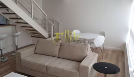 Apartamento duplex para locação na Vila Olímpia, totalmente mobiliado, próximo a estação de metrô (CPTM) Vila Olímpia!