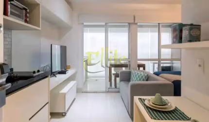 Apartamento mobiliado com 01 dormitório para locação na região do Brooklin em São Paulo, próximo à Estação Campo Belo!