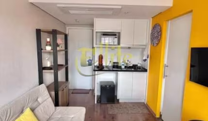 Flat para locação em Moema, totalmente mobiliado com serviços, próximo das faculdades INSPER e Anhembi Morumbi!