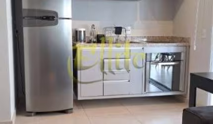 Apartamento para locação em Campo Belo, São Paulo - 1 quarto, 1 sala, 1 banheiro, 1 vaga de garagem - 43m² de área.