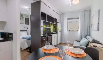 Apartamento totalmente mobiliado com 01 dormitório para locação na região de Pinheiros em São Paulo!