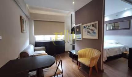 Flat para locação na Bela Vista, totalmente mobiliado com serviços, próximo ao Hospital Beneficência Portuguesa!