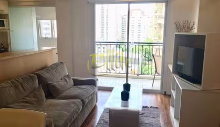 Flat para locação na Vila Nova Conceição, prédio alto padrão totalmente mobiliado, próximo ao Parque Ibirapuera!