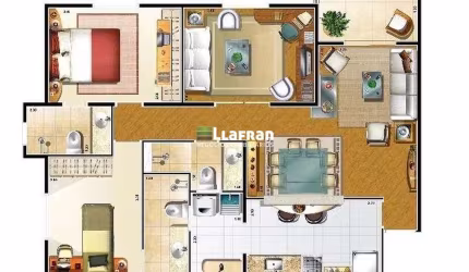 Apartamento 3 dormitórios Edificio Ravena
