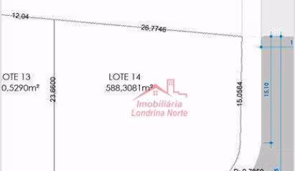 Terreno à venda, 588 m² por R$ 625.000,00 - Conjunto Vivi Xavier - Londrina/PR