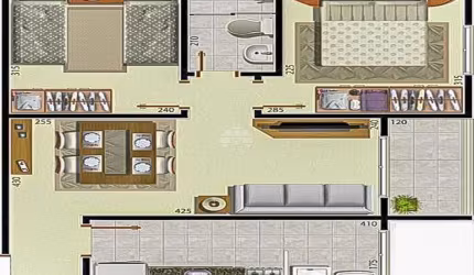 Apartamento com 2 quartos à venda na Rua Dulcídio Teixeira de Lara, 60, Cidade Industrial, Curitiba, 50 m2 por R$ 269.000