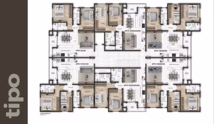 Apartamento com 3 quartos à venda na Rua Manágua, 309, Centro, Pinhais, 73 m2 por R$ 448.000