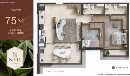 Apartamento com 2 dormitórios à venda, 75 m² por R$ 820.000,00 - Tamboré - Barueri/SP