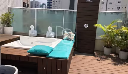Cobertura locação anual 1 dorm. área de lazer com jacuzzi privativa no centro de Balneário Camboriú