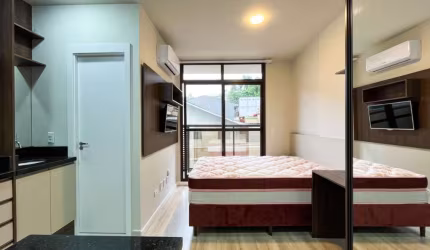 Studio Mobiliado 39m² no Ecoville Com Garagem - Curitiba/PR