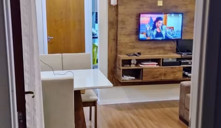 Lindo apto 2 dorm. 51M² semi-mobiliado,vg estac.