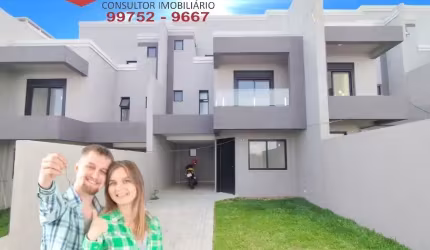 Sobrado Triplex  dentro do Condomínio c/132m² - c/ 02 Garagens  - 03 Qtos sendo 01 Suíte   - Terraço Gourmet Coberto c/ Churrasqueira - Uberaba - Curitiba
