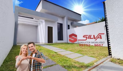 Casa  c/ 70m² - 03 Quartos sendo 01 Suíte - com Quintal - Área coberta c/ Churrasqueira -Capela Velha - Araucária - PR