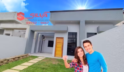 Casa  c/ 70m² - 03 Quartos sendo 01 Suíte - com Quintal - Área coberta c/ Churrasqueira -Capela Velha - Araucária - PR