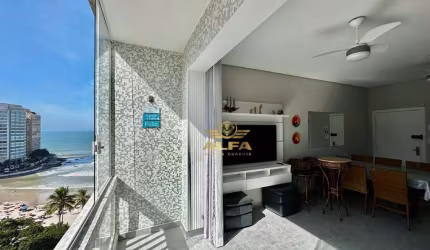 VISTA MAR - Apartamento na praia vista para o mar 3 dormitórios 1 suíte 1 vaga Pitangueiras Guarujá.