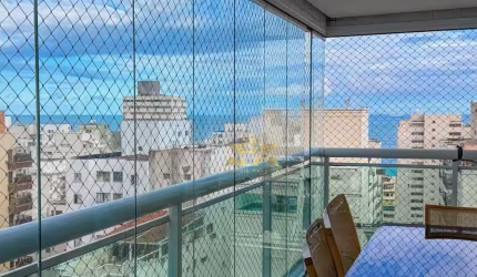 Varanda gourmet | Vista mar | Lazer | Prédio novo | 3 Dormitórios (2 suítes), 2 vagas, Apartamento na Praia das Pitangueiras, Guarujá-SP