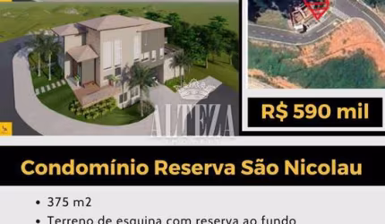 Terreno em condomínio fechado à venda na Alameda Nicolau João Tebecherani, Nova Gardênia, Atibaia por R$ 590.000