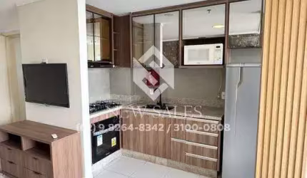 Apartamento flat 2 quartos + escritório mobiliado 55mts Jardim goias