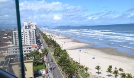 Frente Mar c/ Vista Total – Apto 02 dorms, Mobiliado 710 mil