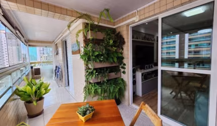 Apartamento com 2 dorms 2 vagas - Mobiliado e à 100 mts do mar! Financia!