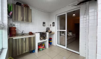 Apartamento no Boqueirão - Lado Praia - Mobiliado - Varanda com Churrasqueira a Carvão!