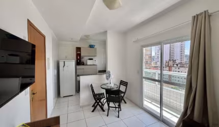Boqueirão - Apto 01 dorms, Mobiliado c/ sacada por 305 mil