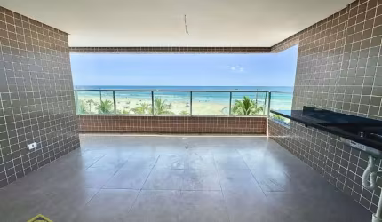 Apartamento com 3 dorms 2 vagas Frente Mar - Lazer Completo!