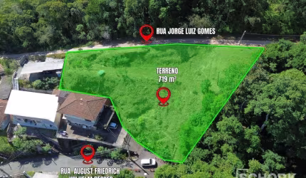Terreno à venda, 719 m² por R$ 295.000,00 - Ponta Aguda - Blumenau/SC