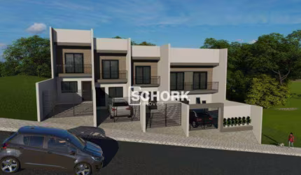 Sobrado com 3 dormitórios à venda, 134 m² por R$ 595.000,00 - Fortaleza - Blumenau/SC