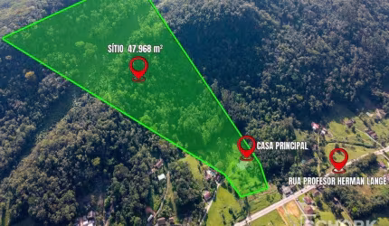 Sítio à venda, 47968 m² por R$ 890.000,00 - Fidélis - Blumenau/SC