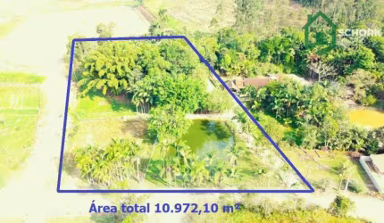 Sítio com 2 dormitórios à venda, 10972 m² por R$ 1.700.000,00 - Barracão - Gaspar/SC