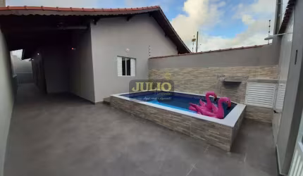 Venha morar em uma casa nova, com excelente localização e lazer completo para toda a família em Mongaguá
