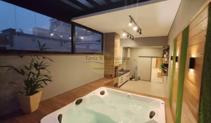 Cobertura com Vista Mar e Lazer Privativo. Bairro Pompéia - Santos/SP